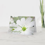 夏の雪の中で「最も深い悔やみや弔慰」フローラ カード (正面)