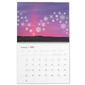 夏の雪の結晶 カレンダー (1月 2027)