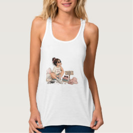 夏の雰囲気かわいい女の子のバケーションTシャツ タンクトップ