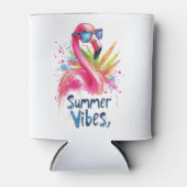 夏の雰囲気とフラミンゴ缶クーラー 缶クーラー (正面)