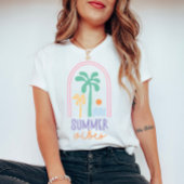 夏の雰囲気とヤシの木のミニマリスト Tシャツ