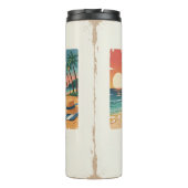 夏の雰囲気のコラージュ タンブラー (裏面)