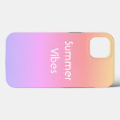 夏の雰囲気タイポグラフィグラデーションピンク Case-Mate iPhoneケース (裏面 (横))