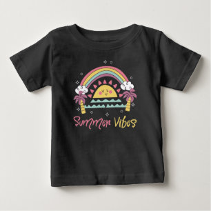 夏の雰囲気:かわいい夏のデザイン服 ベビーTシャツ