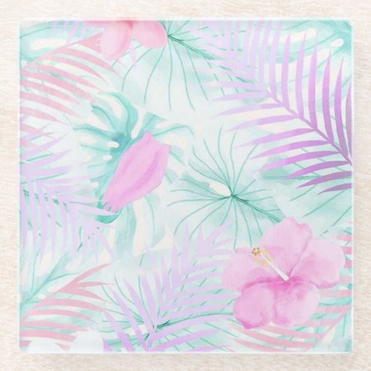 夏の雰囲気 ガラスコースター (正面)