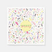 夏の雰囲気。 スタンダードカクテルナプキン (正面)