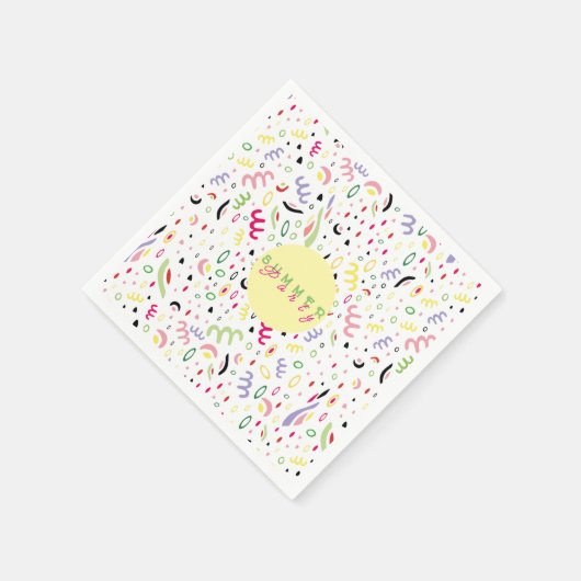 夏の雰囲気。 スタンダードカクテルナプキン (角)