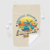 夏の雰囲気 – トロピカルエスケープ ゴルフタオル (インサイチュ)