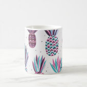 夏の雰囲気:パイナップルパターン、ドカラフルット コーヒーマグカップ (中央)