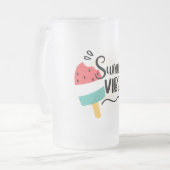 夏の雰囲気 フロストグラスビールジョッキ (正面左)