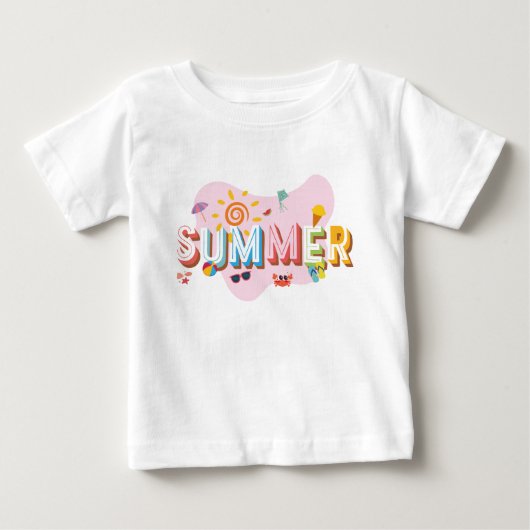 夏の雰囲気 ベビーTシャツ (正面)