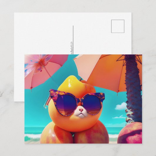 夏の雰囲気、ポストクロッシング ポストカード (正面/裏面)