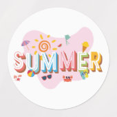 夏の雰囲気 ラベル (デザイン2)