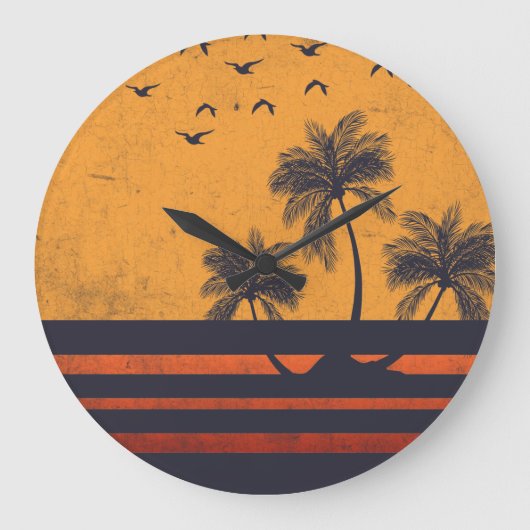 夏の雰囲気 ラージ壁時計 (正面)