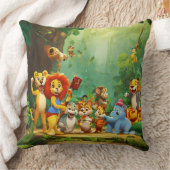 夏の雰囲気:動物プールパーティー枕 クッション (ブランケット)