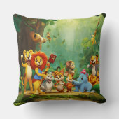 夏の雰囲気:動物プールパーティー枕 クッション (裏面)