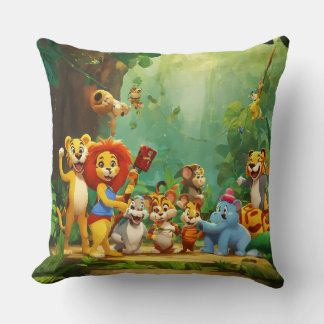 夏の雰囲気：動物プールパーティー枕 クッション