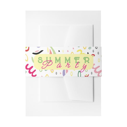 夏の雰囲気。 招待状ベリーバンド (正面例)