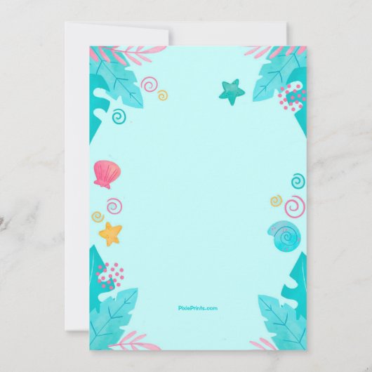 夏の雰囲気 招待状 (裏面)