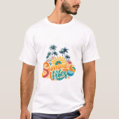 夏の雰囲気" – 明るく、美はっきりしたしいデザイン! Tシャツ (正面)