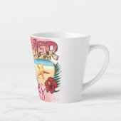 夏の雰囲気 | 沿岸ビーチサングラスデザイン カフェラテマグ (右)