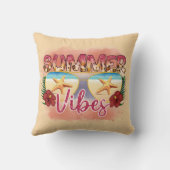 夏の雰囲気 | 沿岸ビーチサングラスデザイン クッション (裏面)