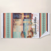 夏の雰囲気：沿岸脱出 ビーチタオル (正面)