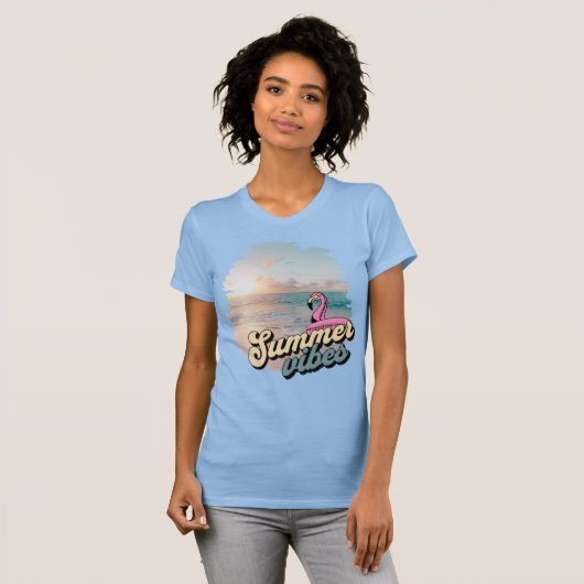 夏の雰囲気、海 Tシャツ (正面フル)