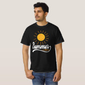 夏の雰囲気 – Sunshine Men's Black Tシャツ (正面フル)