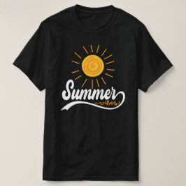 夏の雰囲気 – Sunshine Men's Black Tシャツ