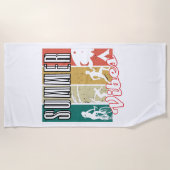 夏の雰囲気.w ビーチタオル (正面)