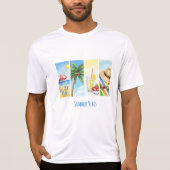 夏の雰囲気Tシャツ | レトロビーチソース Tシャツ (正面)
