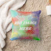 夏の雲カラフルお母さんおばあちゃんの水色 クッション (ブランケット)