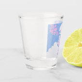 夏の雲、少女と子猫 ショットグラス (左)