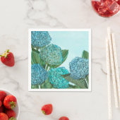 夏の青いアジサイの花束 スタンダードカクテルナプキン (インサイチュ)