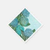 夏の青いアジサイの花束 スタンダードカクテルナプキン (角)