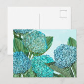 夏の青いアジサイの花束 ポストカード (正面/裏面)