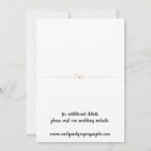 夏の青い海のビーチでの結婚式招待状 セーブザデート (裏面)