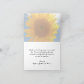 夏の青い空に黄色いひまわり サンキューカード (内部)