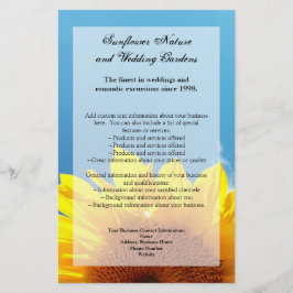 夏の青空と黄色のひまわり チラシ