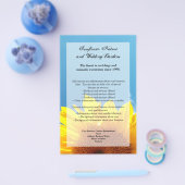 夏の青空と黄色のひまわり チラシ (シングル)