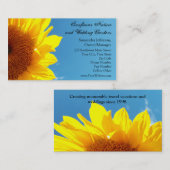 夏の青空と黄色のひまわり 名刺 (正面/裏面)