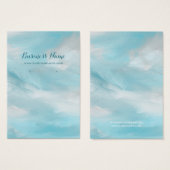 夏の青空の背景イヤリングカード (正面&裏面)