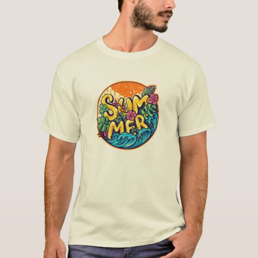 夏の類型熱帯の波 Tシャツ (正面)