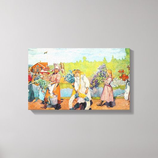 夏の風の外でカール・ラーソン吹は キャンバスプリント (正面)