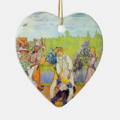 夏の風の外のカールラーションは吹いています セラミックオーナメント (右)