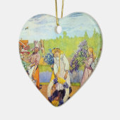 夏の風の外のカールラーションは吹いています セラミックオーナメント (左)