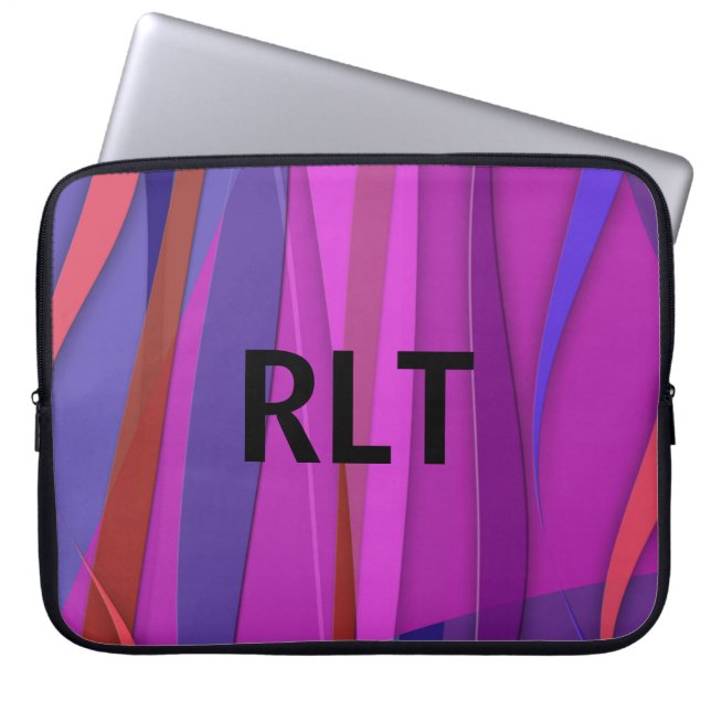 夏の風モノグラムの ラップトップスリーブ (正面)