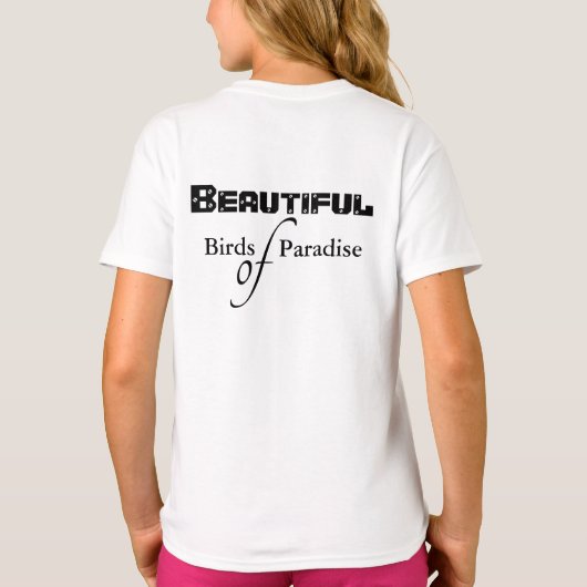 夏の風景が広がるパラダイスバード Tシャツ (裏面)