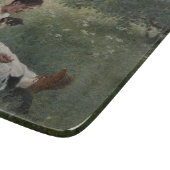 夏の風景猫と暮らす女の子（子猫） カッティングボード (角)